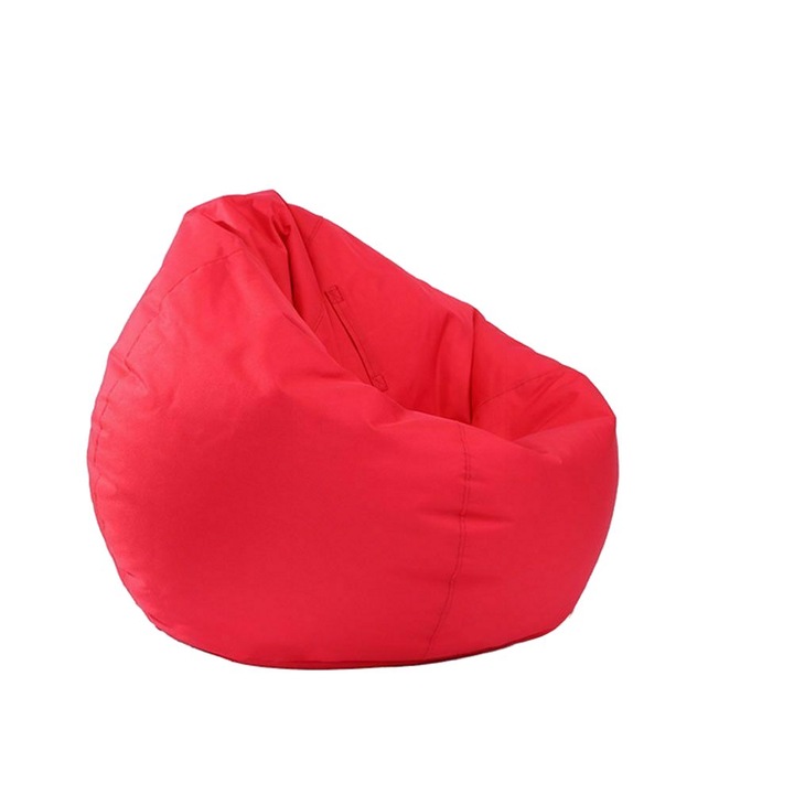 Fotoliu Bean Bag BIG, tip para din material textil, diametru 73cm, culoare rosu