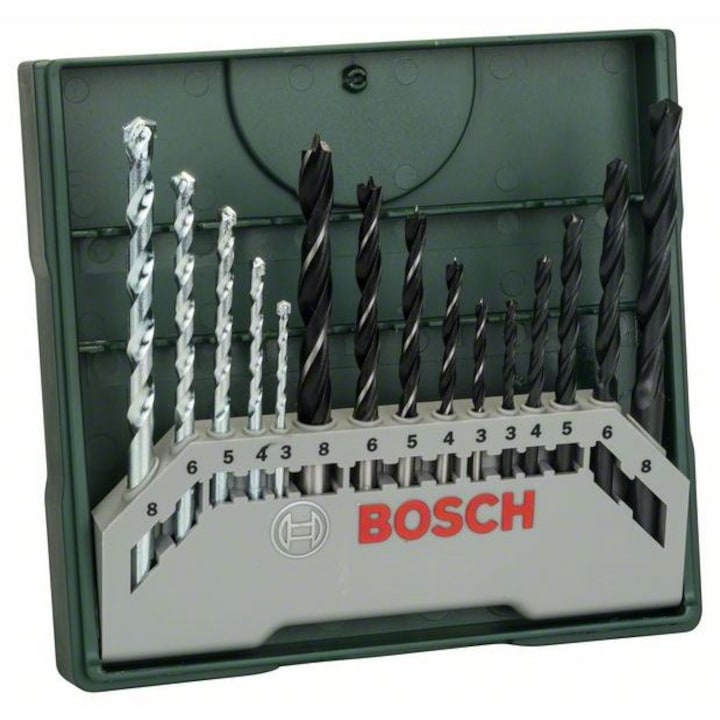 Bosch Mini X-Line vegyes fúrókészlet 15 részes