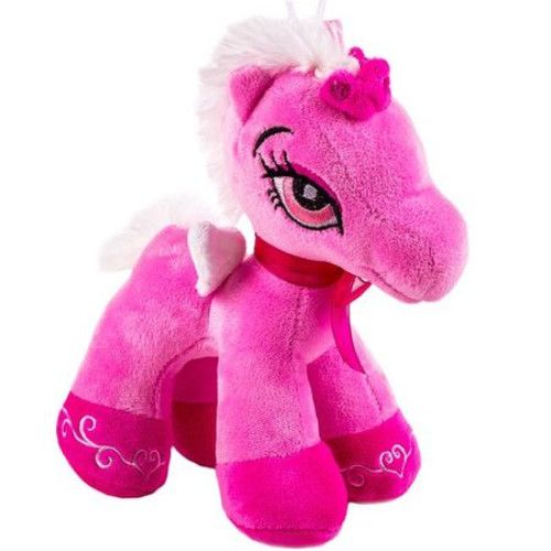 Unicorn de plus roz 28 cm, pentru fete , ATS + 0 luni