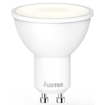 Bec inteligent Hama, LED, Wi-Fi, GU10, 4.5W, Alb Bec inteligent Hama, LED, Wi-Fi, GU10, 4.5W, Alb