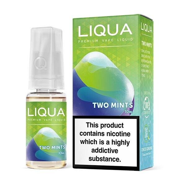 Lichid Tigara Electronica Liqua Two Mints, 10 ml cu nicotina
