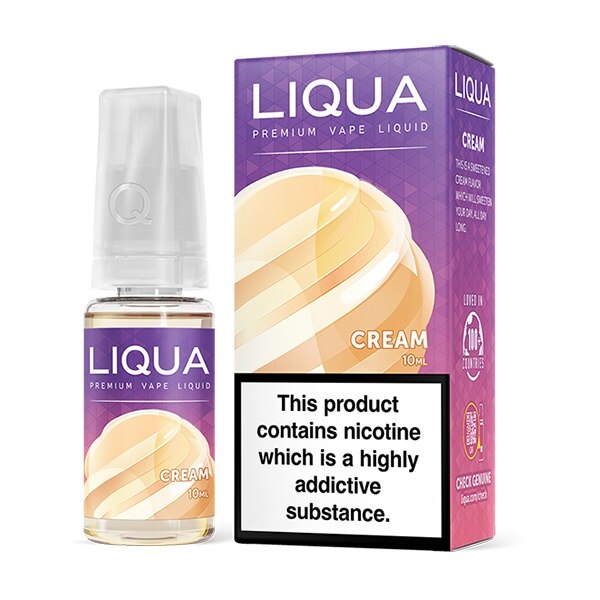 Lichid Tigara Electronica Liqua Cream, 10 ml cu nicotina