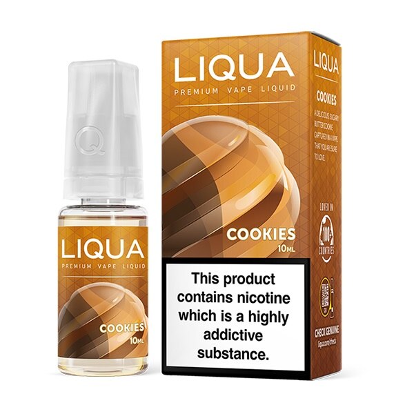 Lichid Tigara Electronica Liqua Cookie, 10 ml cu nicotina