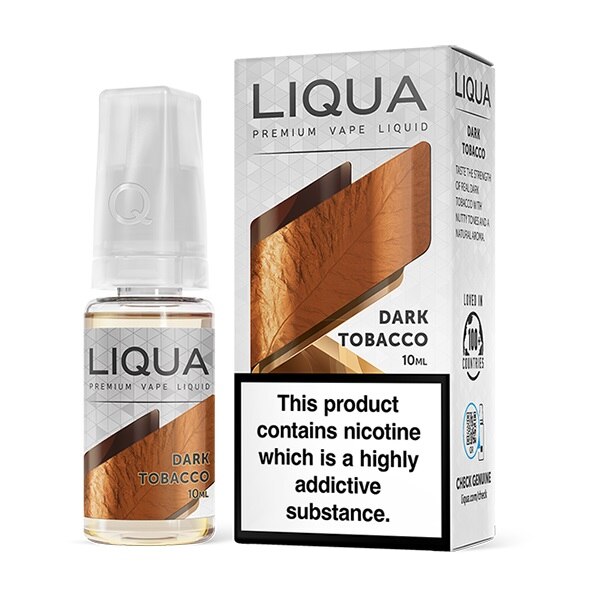 Lichid Tigara Electronica Liqua Dark Tobacco, 10 ml cu nicotina