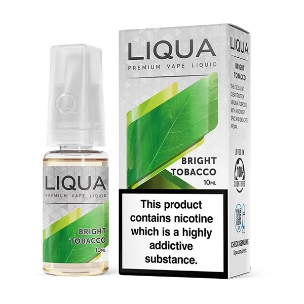 Lichid Tigara Electronica Liqua Bright Tobacco, 10 ml cu nicotina