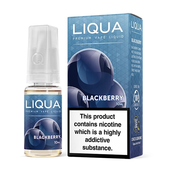 Lichid Tigara Electronica Liqua Blackberry, 10 ml cu nicotina