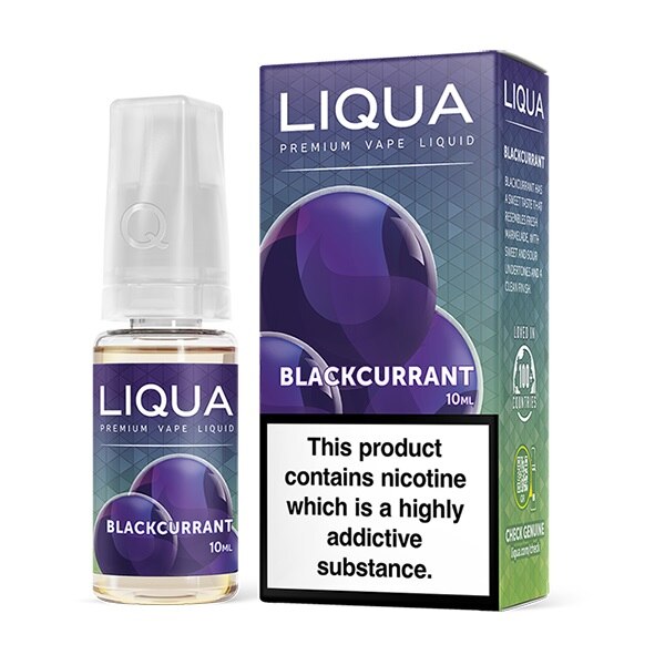 Lichid Tigara Electronica Liqua Blackcurrant, 10 ml cu nicotina