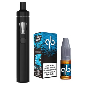 Kit Tigara Electronica Joyetech eGO AIO 1500 Black + Lichid QB Blue 10ml cu nicotina Kit Tigara Electronica Joyetech eGO AIO 1500 Black + Lichid QB Blue 10ml cu nicotina