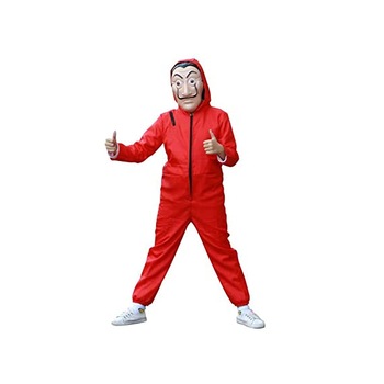 Costum copii La Casa de Papel, rosu, unisex, 6-8ani Costum copii La Casa de Papel, rosu, unisex, 6-8ani