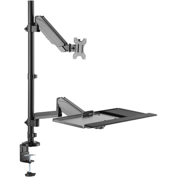 Suport birou monitor cu suport tastatura A+ SMTL1, 17''-32'', Negru Suport birou monitor cu suport tastatura A+ SMTL1, 17''-32'', Negru