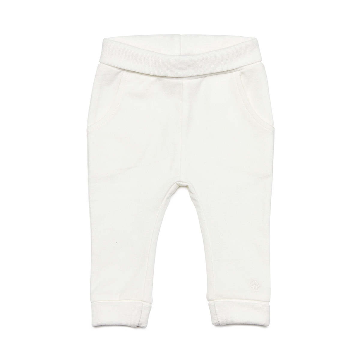 Pantaloni bebe, Noppies, cu buzunare, Humpie, alb ivore, Alb fildes