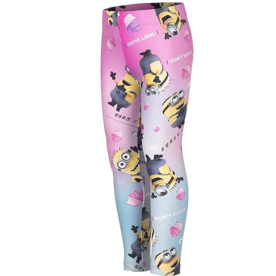 Colanti fete Minions, multicolor, Roz