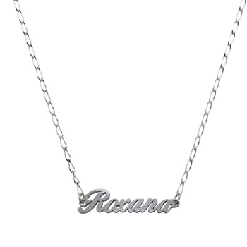 Lantisor din argint personalizat cu nume Roxana, 9464FIG01 Dras, Argintiu Lantisor din argint personalizat cu nume Roxana, 9464FIG01 Dras, Argintiu