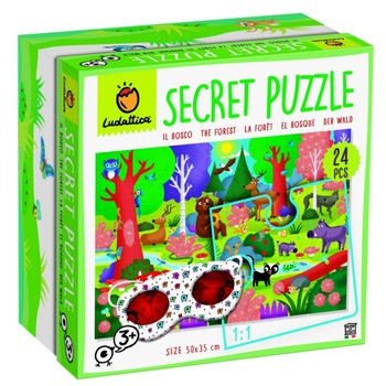 Secret puzzle: Padurea, 24 piese Secret puzzle: Padurea, 24 piese