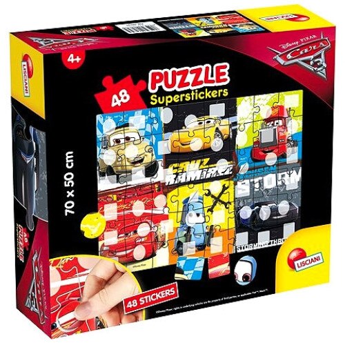 Puzzle Lisciani, Superstickers Cars, 48 piese