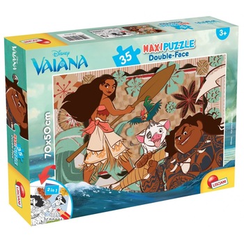 Puzzle Lisciani, Supermaxi cu 2 fete, Vaiana, 35 piese Puzzle Lisciani, Supermaxi cu 2 fete, Vaiana, 35 piese
