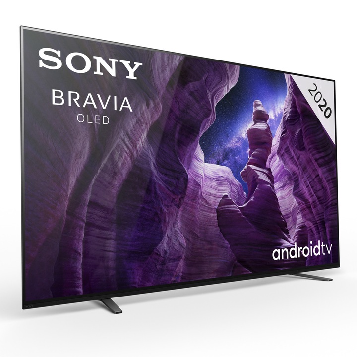 Televizor Sony 55A8, 138.8 cm, Smart Android, 4K Ultra HD, OLED, Clasa G