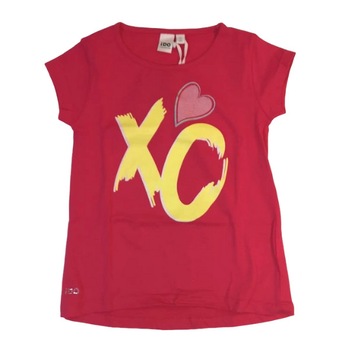 Tricou fete iDO, rosu cu imprimeu Tricou fete iDO, rosu cu imprimeu