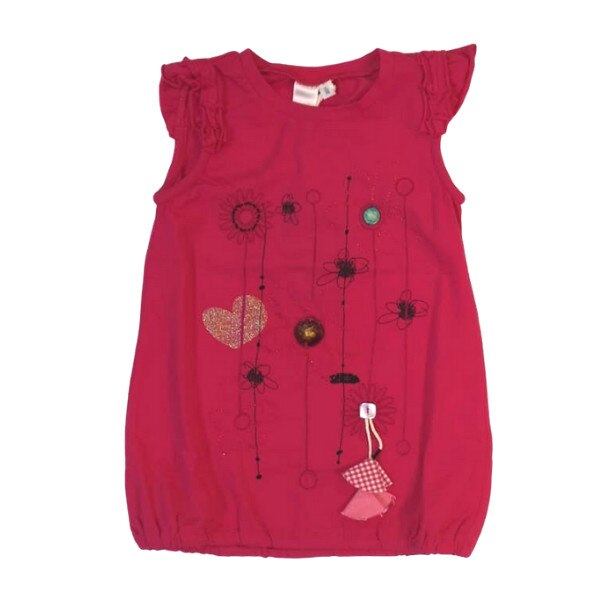 Tricou fete iDO, 3 ani, rosu cu imprimeu desen