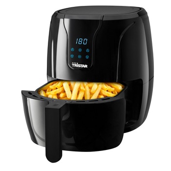 Friteuza digitala fara ulei XL Tristar FR-6976PR, 1300 W, 3.5 litri, Termostat reglabil, Maner CoolTouch, temporizator, functii prajire, coacere, reincalzire, Negru Friteuza digitala fara ulei XL Tristar FR-6976PR, 1300 W, 3.5 litri, Termostat reglabil, Maner CoolTouch, temporizator, functii prajire, coacere, reincalzire, Negru