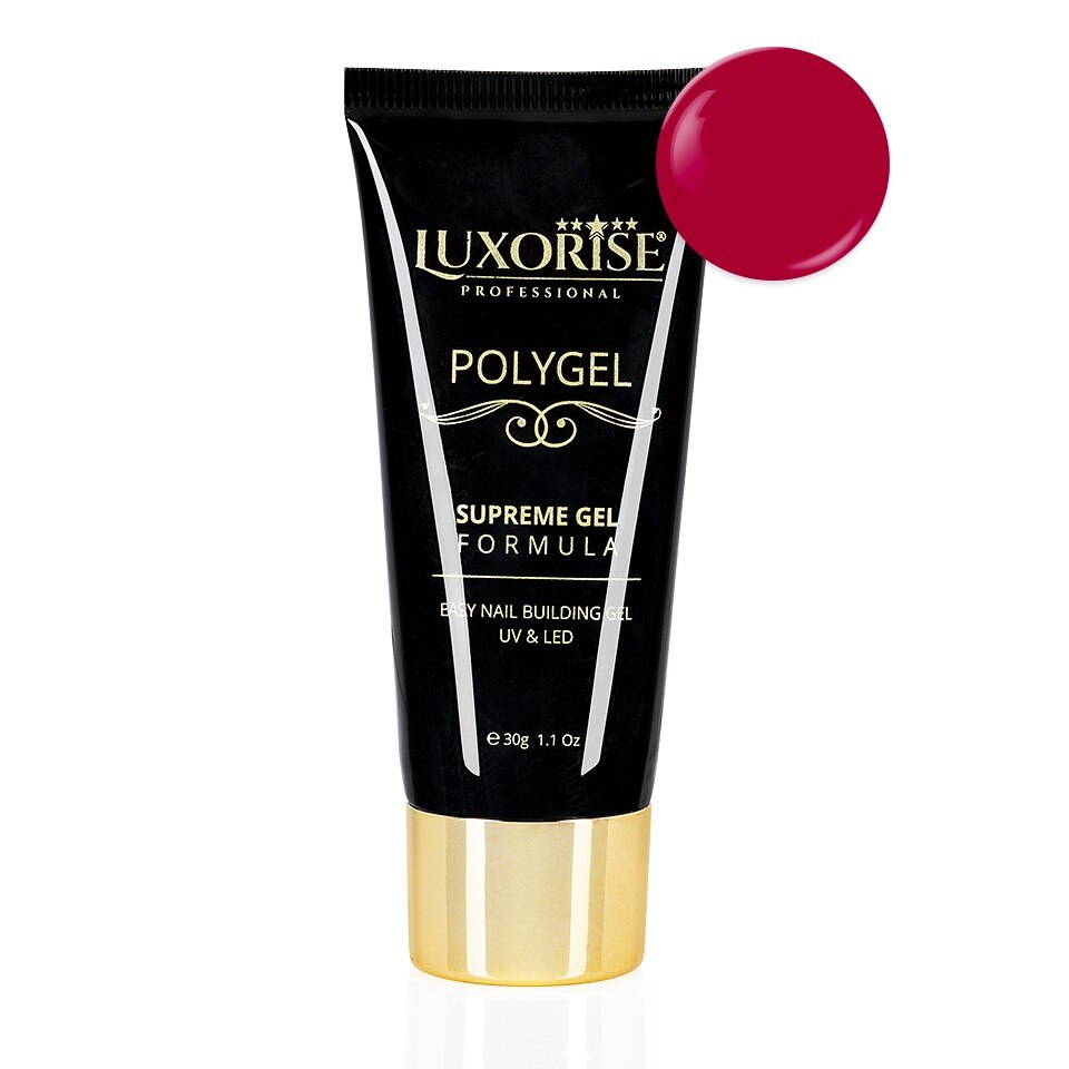 Polygel Supreme Gel LUXORISE, Rosu LX014