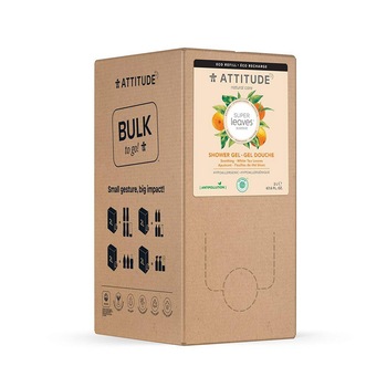 Rezerva gel de dus ecologic energizare, frunze de portocal, Attitude Super Leaves, 2 l Rezerva gel de dus ecologic energizare, frunze de portocal, Attitude Super Leaves, 2 l