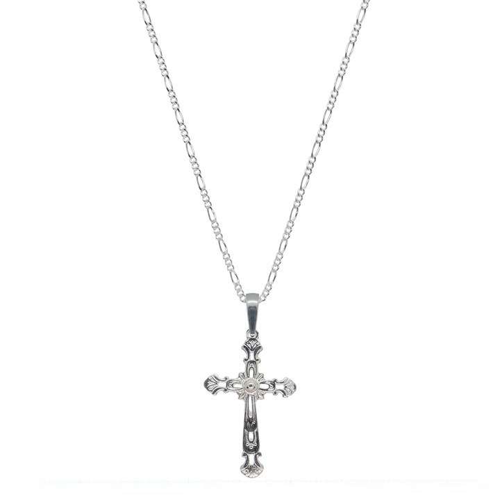 Lantisor cu cruciulita, din argint 4274FIG31, Dras, Argintiu