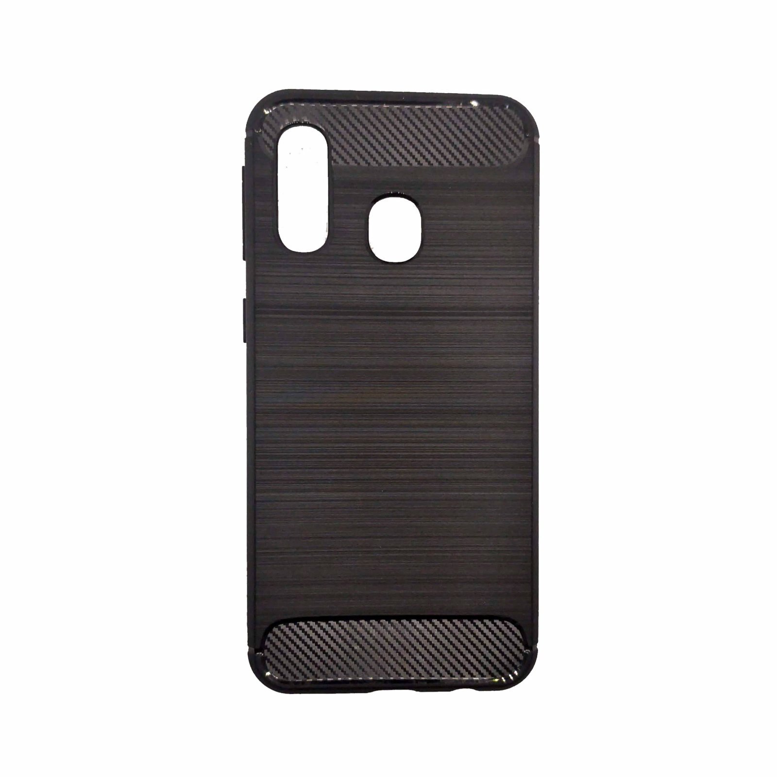 Husa silicon Samsung Galaxy A40 model Carbon, Antisoc, TPU Negru