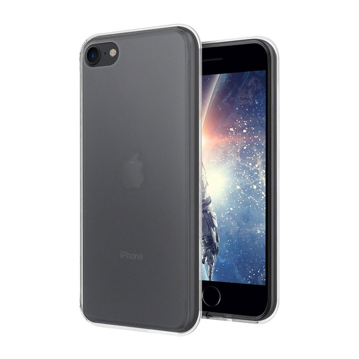 iPhone SE 2 (2020) съвместим капак - Gekko iThin Ultra Slim Silicone - Прозрачен