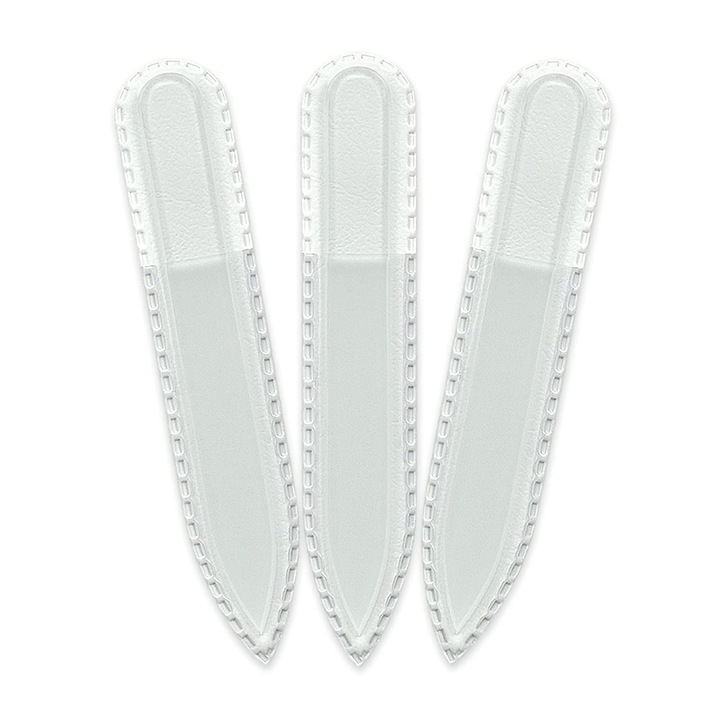 Set 3 pile de sticla Mont Bleu, 90 mm/2 mm, Alb