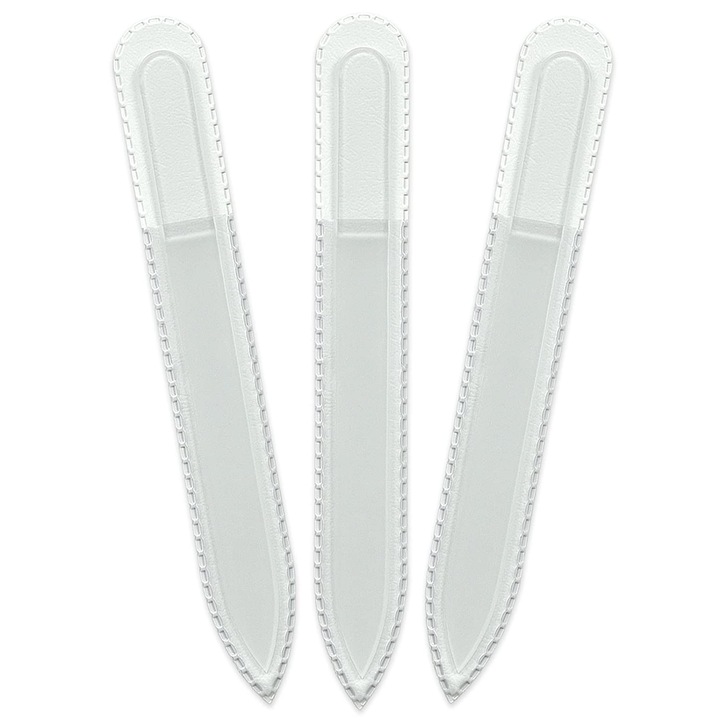 Set 3 pile de sticla Mont Bleu, 135 mm/2 mm, Alb