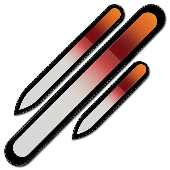 Set 3 pile de sticla Mont Bleu, 90 mm/135 mm/195 mm, Portocaliu