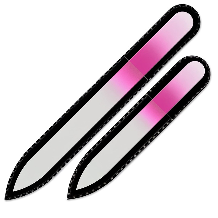 Set 2 pile de sticla Mont Bleu, 90 mm/135 mm, Roz/Alb