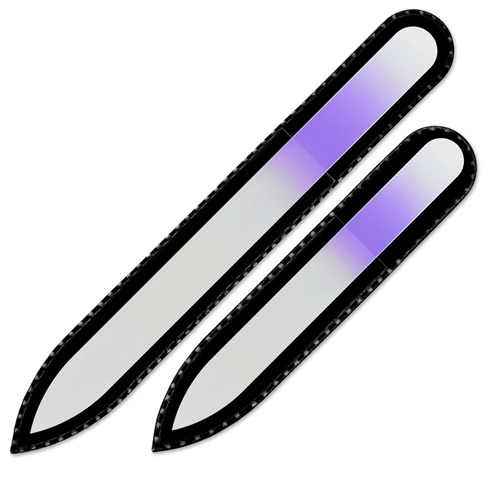 Set 2 pile de sticla Mont Bleu, 90 mm/135 mm, Mov/Alb