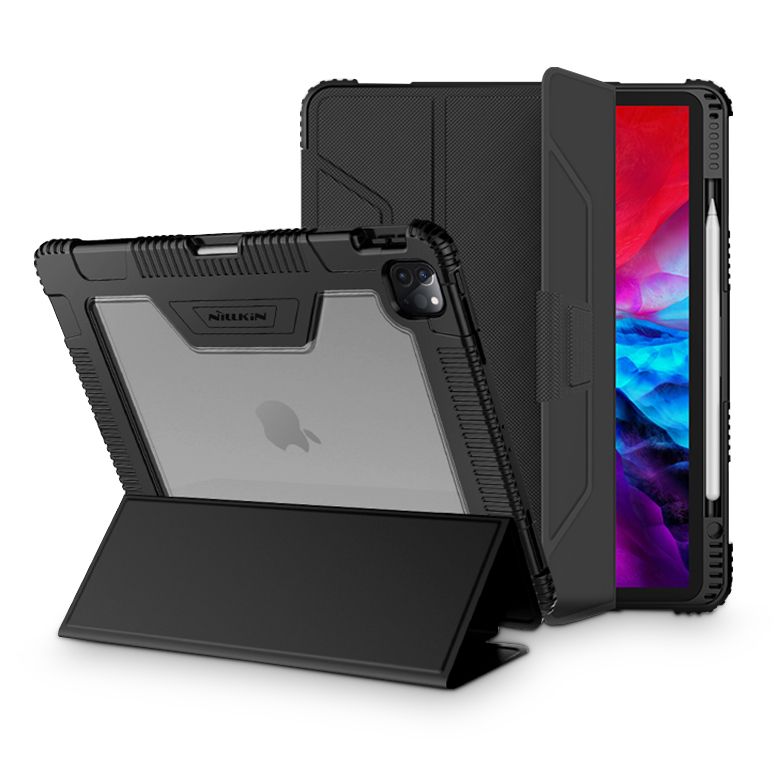 Husa Nillkin Armor Leather compatibila cu iPad Pro 12.9 inch (2018/2020) Black