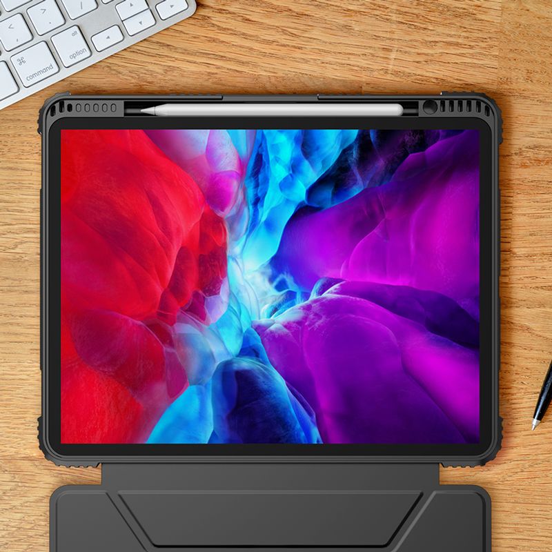 Husa Nillkin Armor Leather compatibila cu iPad Pro 12.9 inch (2018/2020) Black