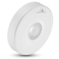Senzor de miscare PIR Maclean MCE293, infrarosu 360°, IP65 pentru exterior si interior, raza de detectare 8 m, sarcina maxima 2000W, reglaj LUX si timp, automatizare iluminat, protectie impotriva stropirii