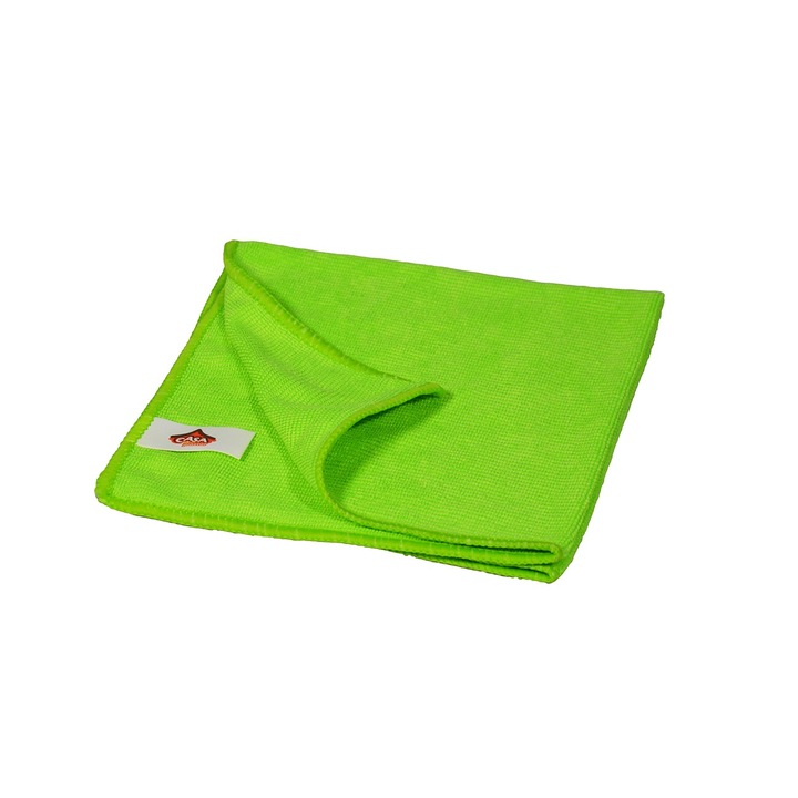 Set 5 lavete ultra profesionale din microfibra, 40x40 cm , verde