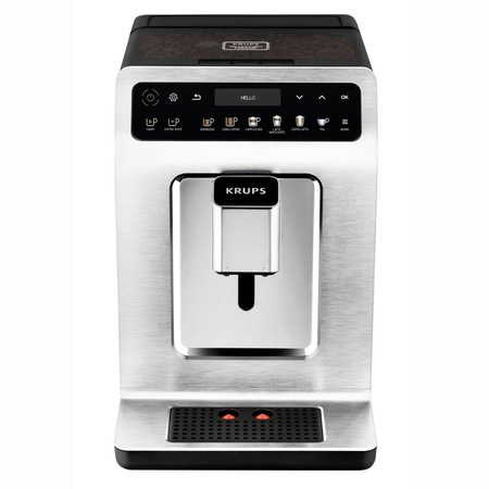 Espressor automat Krups Evidence Plus EA894E10, 1450 W, presiune 15 bari, capacitate rezervor 2.3L, functie abur, 3 pre-setari intensitate, 19 retete, sistem One-touch-Capuccino, negru
