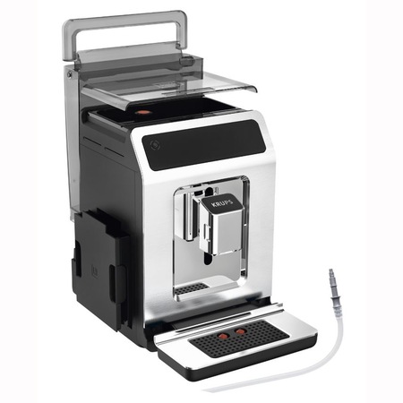 Espressor automat Krups Evidence Plus EA894E10, 1450 W, presiune 15 bari, capacitate rezervor 2.3L, functie abur, 3 pre-setari intensitate, 19 retete, sistem One-touch-Capuccino, negru
