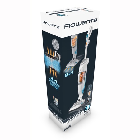 Aparat de curatat cu abur ROWENTA Clean & Steam RY7577WH, 1700W, rezervor apa 0.7 L, motor By Pass, Filtru anticalcar, Reglaj abur, Alb