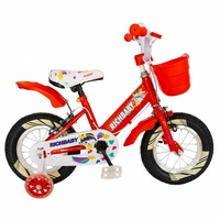 bicicleta copii 35 ani kids princess rich jsx1408 roti 14quot frane c-brake roti ajutatoare cu led cos plastic rosu cu alb imagen 51_0_
0