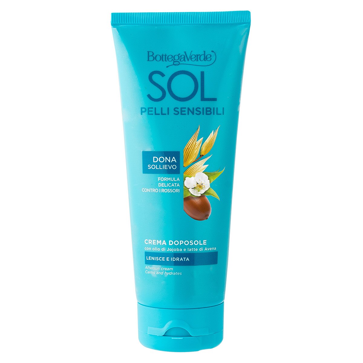 Crema dupa expunerea la soare cu ulei de jojoba si lapte de ovaz - Sol Pelli Sensibili, 200 ML, Bottega Verde