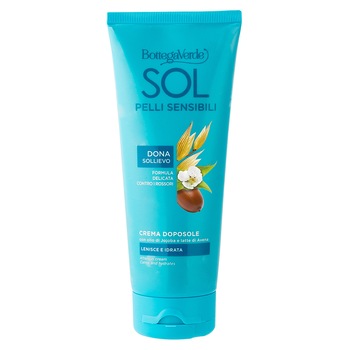 Crema dupa expunerea la soare cu ulei de jojoba si lapte de ovaz - Sol Pelli Sensibili, 200 ML, Bottega Verde Crema dupa expunerea la soare cu ulei de jojoba si lapte de ovaz - Sol Pelli Sensibili, 200 ML, Bottega Verde