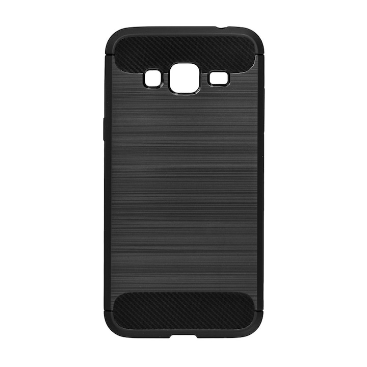 Предпазен гръб Forcell Carbon Case за Samsung Galaxy J3 (2016), Черен