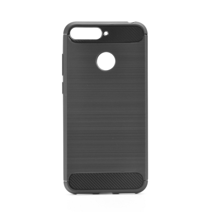 Предпазен гръб Forcell Carbon Case за Huawei Y6 Prime (2018), Черен