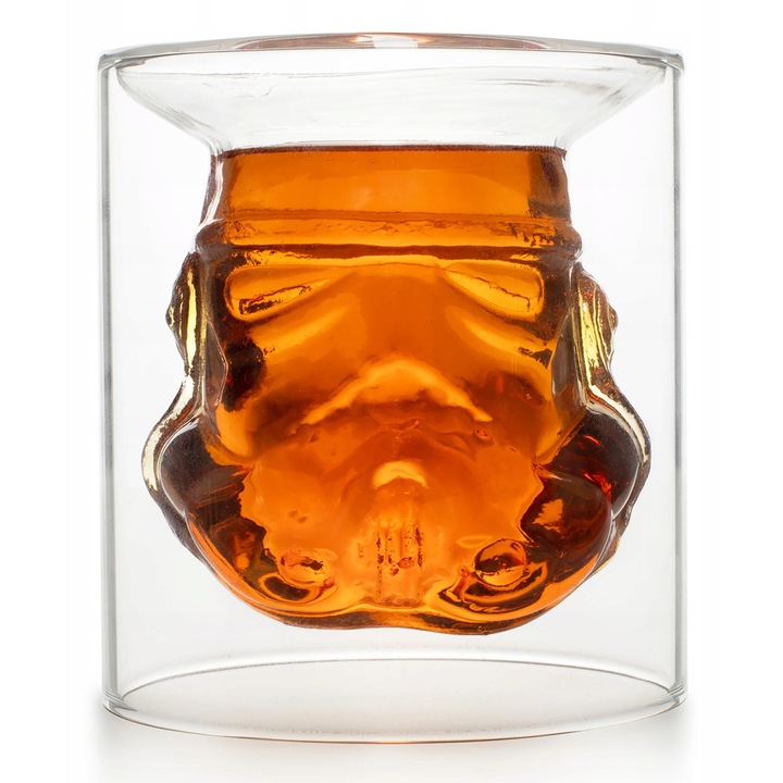Pahar De Whisky, Thumbsupuk, Stormtrooper, Star Wars, Sticla, 150 ml, Ideea Ideala De Cadou, Performanta Ridicata, Produs Original Licentiat, Design Atragator