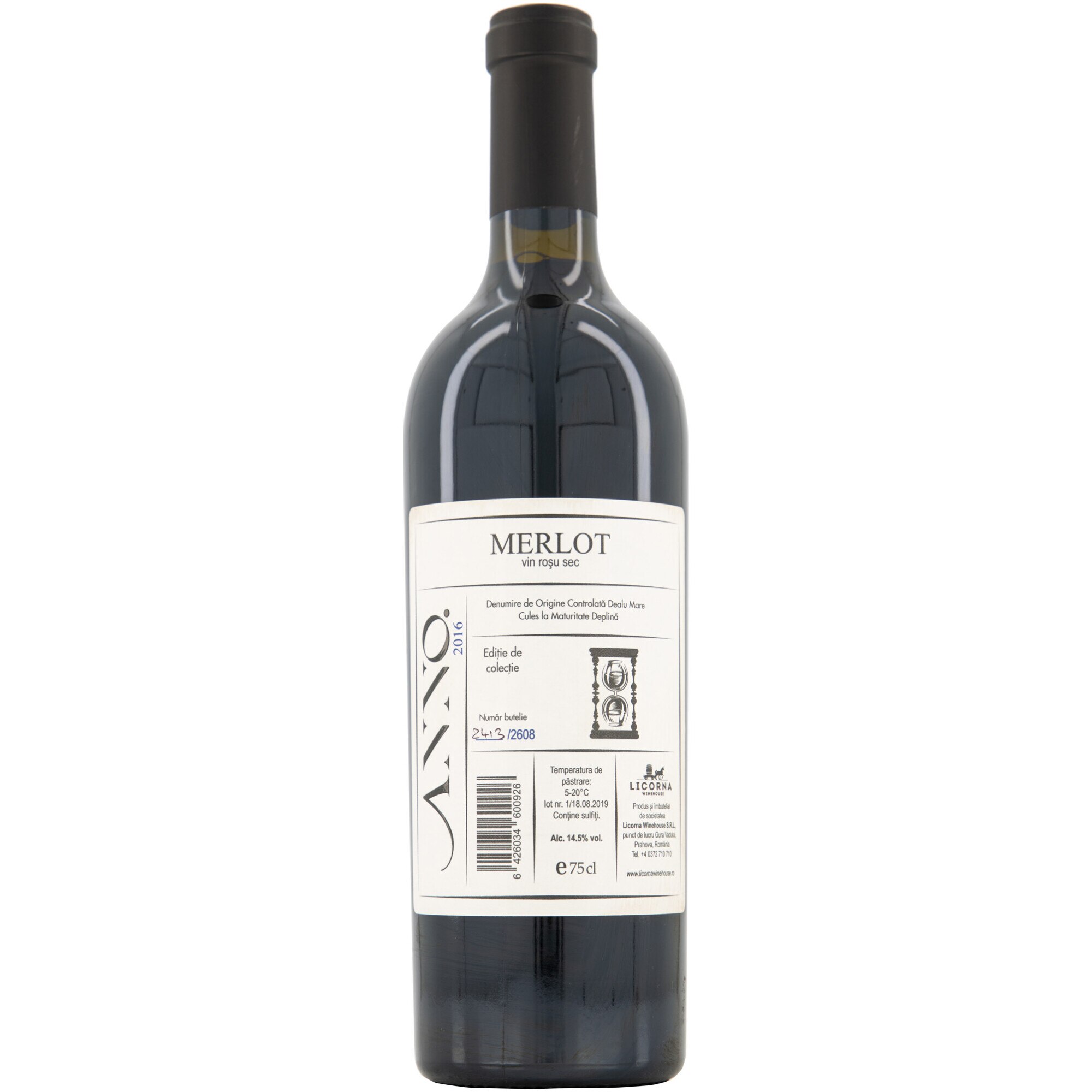Vin Rosu Anno Merlot, Sec, 0.75l