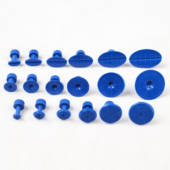 Set de 18 clipsuri pentru repararea caroseriei, PDR, Diverse dimensiuni, ABS, Albastru inchis