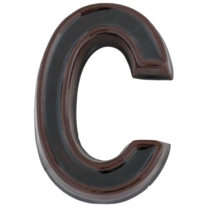 Kerámia házszám barna 12 cm "C" betű